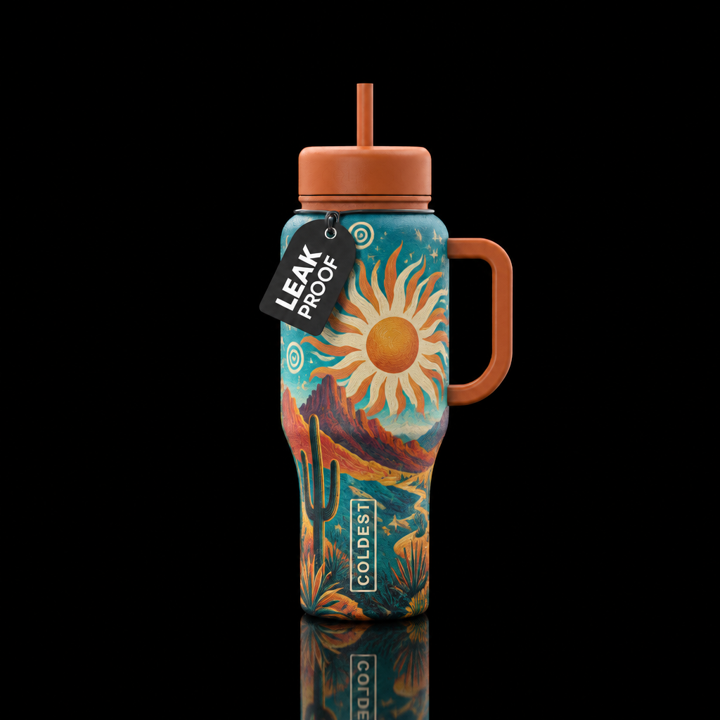 Another southwestern sunrise water bottle design