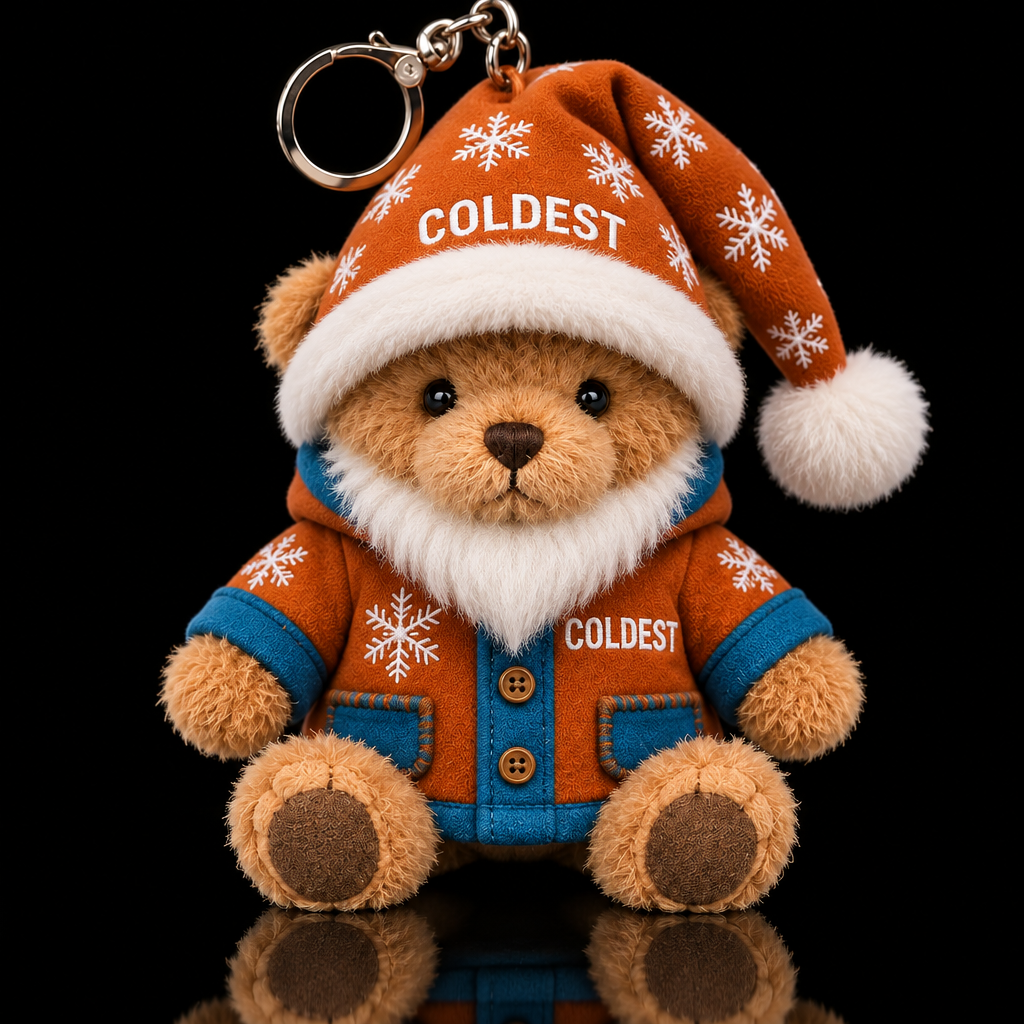 Holiday Teddy water bottle design