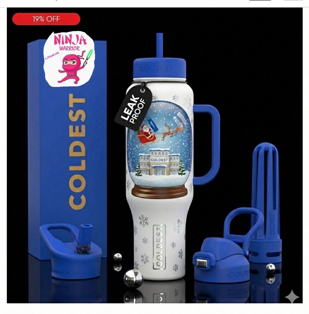 Santa at Coldest HQ 2 water bottle design