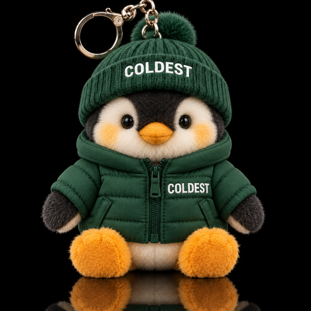 Chilly the Penguin water bottle design