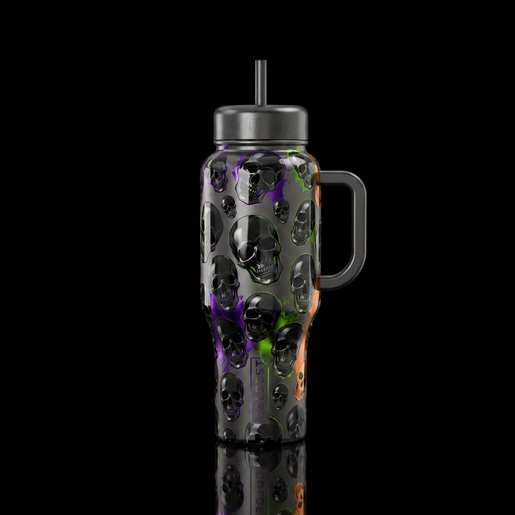 Skulls & Skulls water bottle design