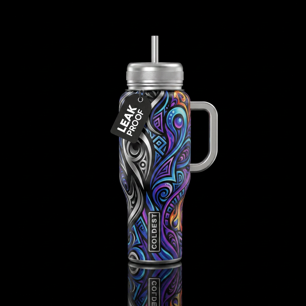 Abstract art 🎨 water bottle design