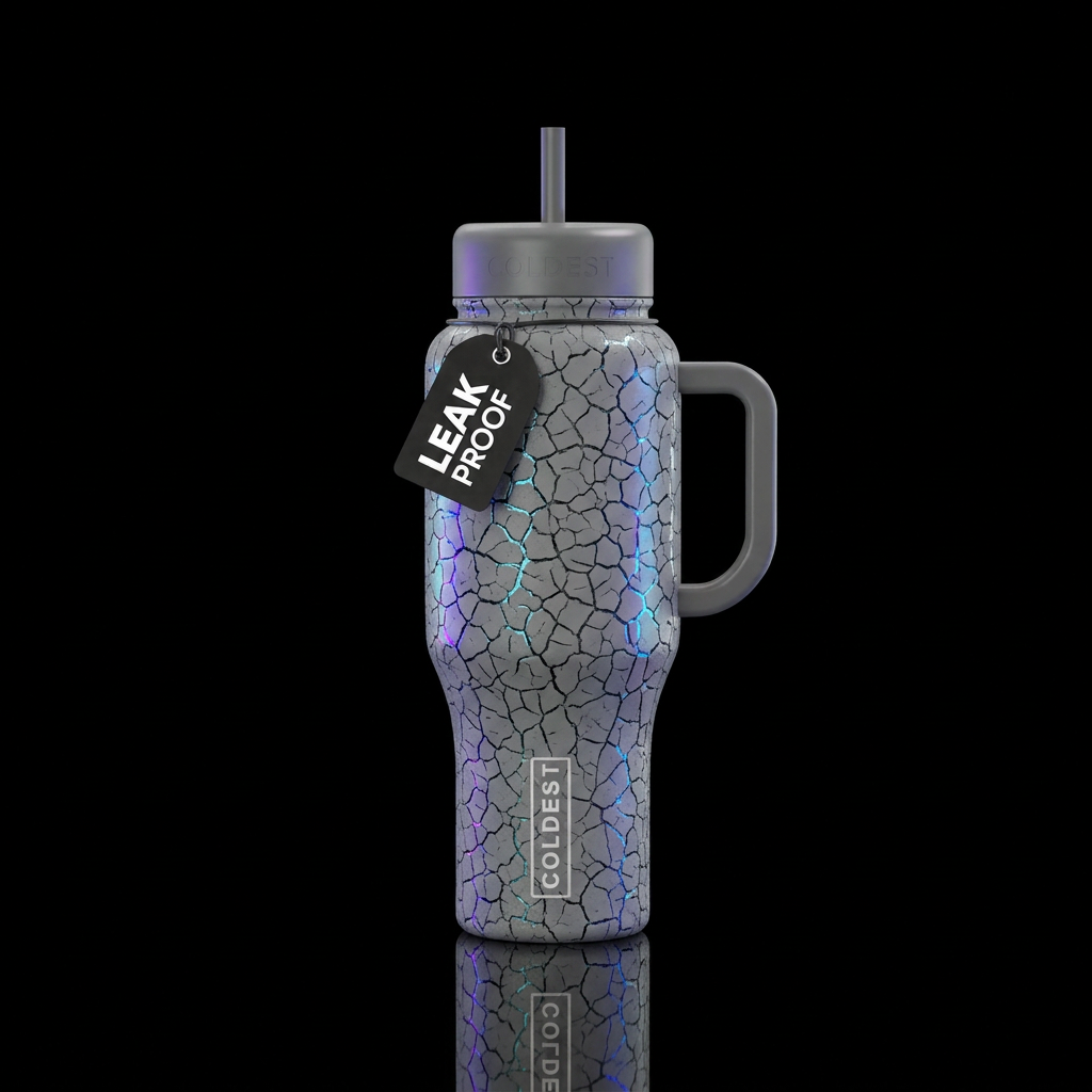 Cracked Paint water bottle design