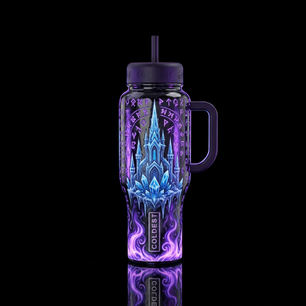 Coldest Ice Castle water bottle design
