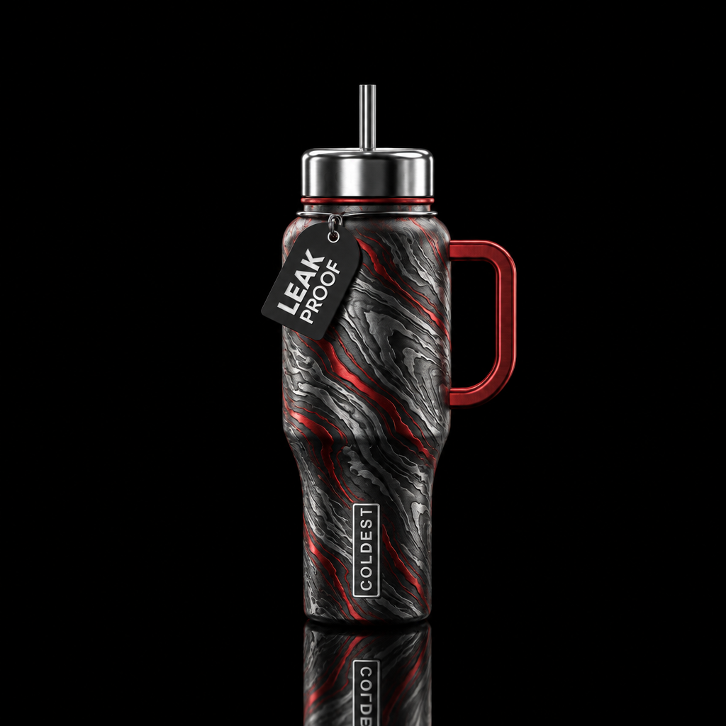 Damascus Steel water bottle design