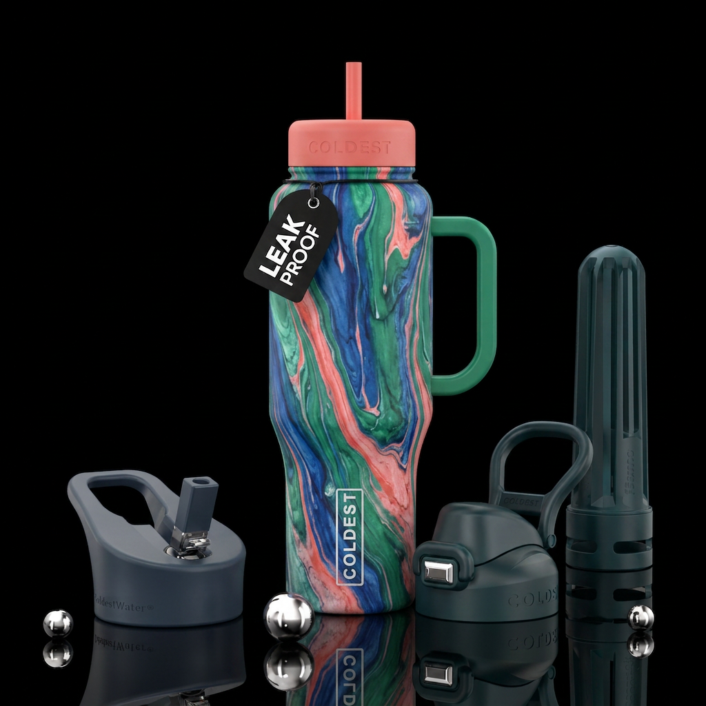 rainfall marble water bottle design