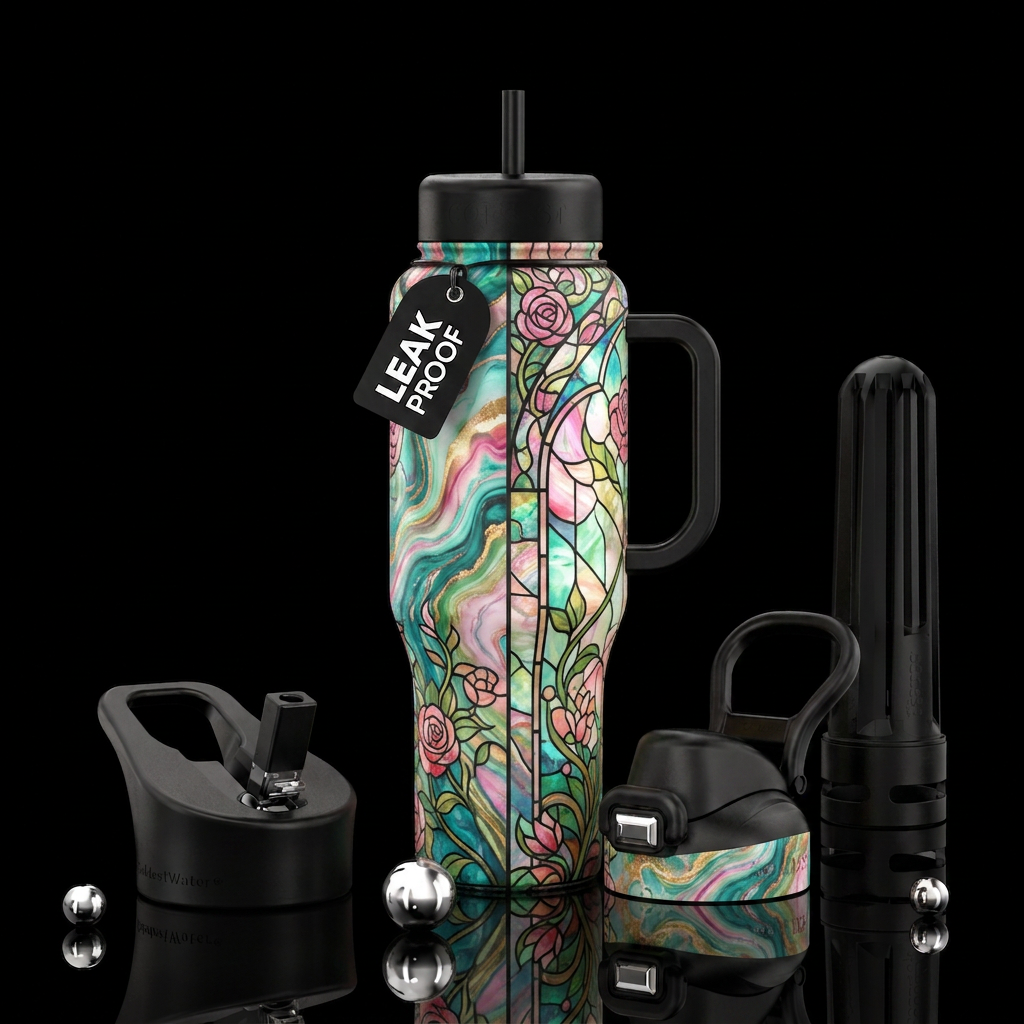 Beauty and the beast water bottle design