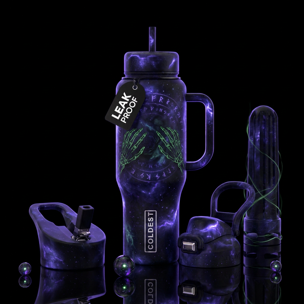 scary, glowie, magic water bottle design