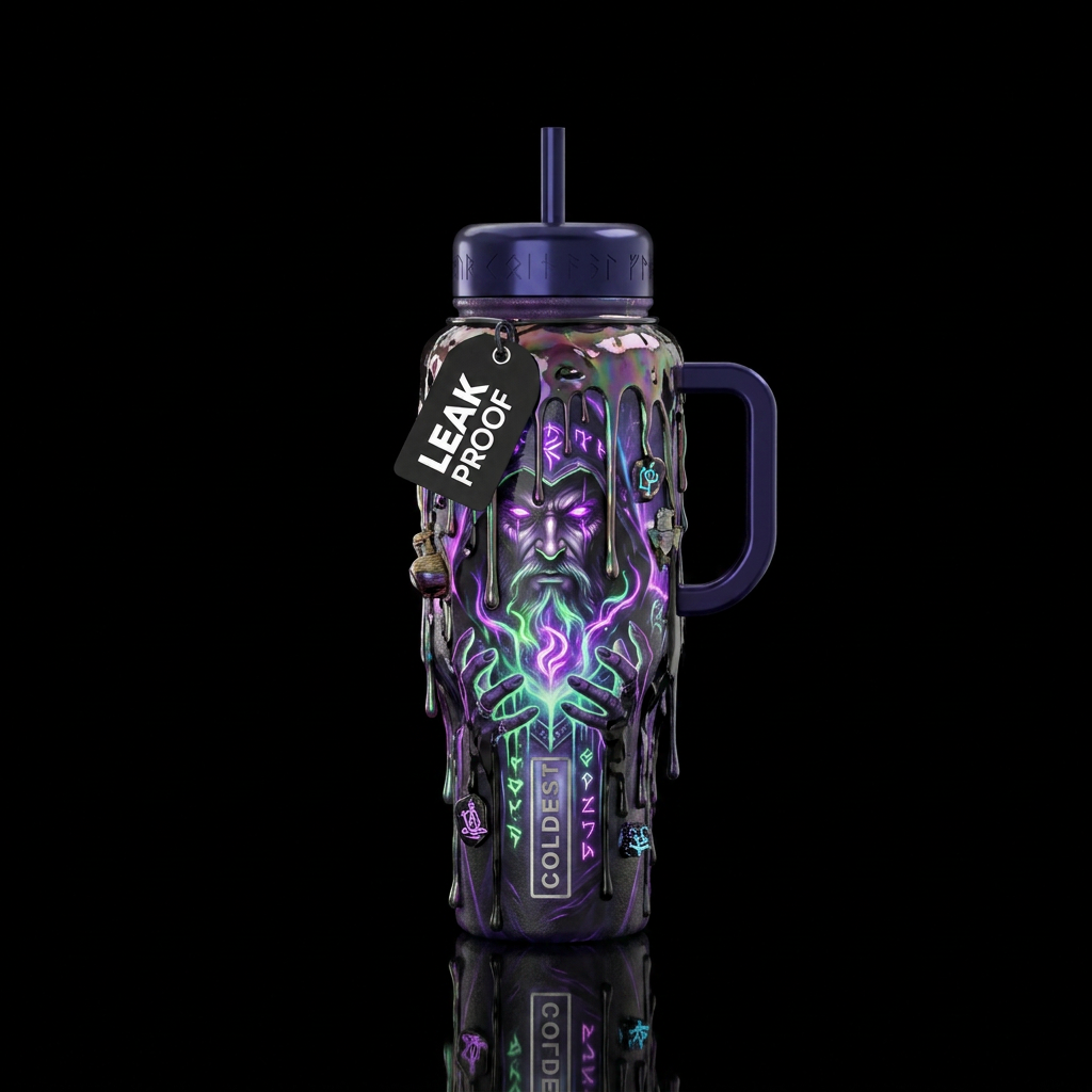 halloween horrors water bottle design