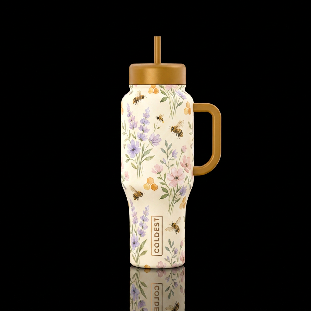 Honeybee Haven 🐝🌸 water bottle design