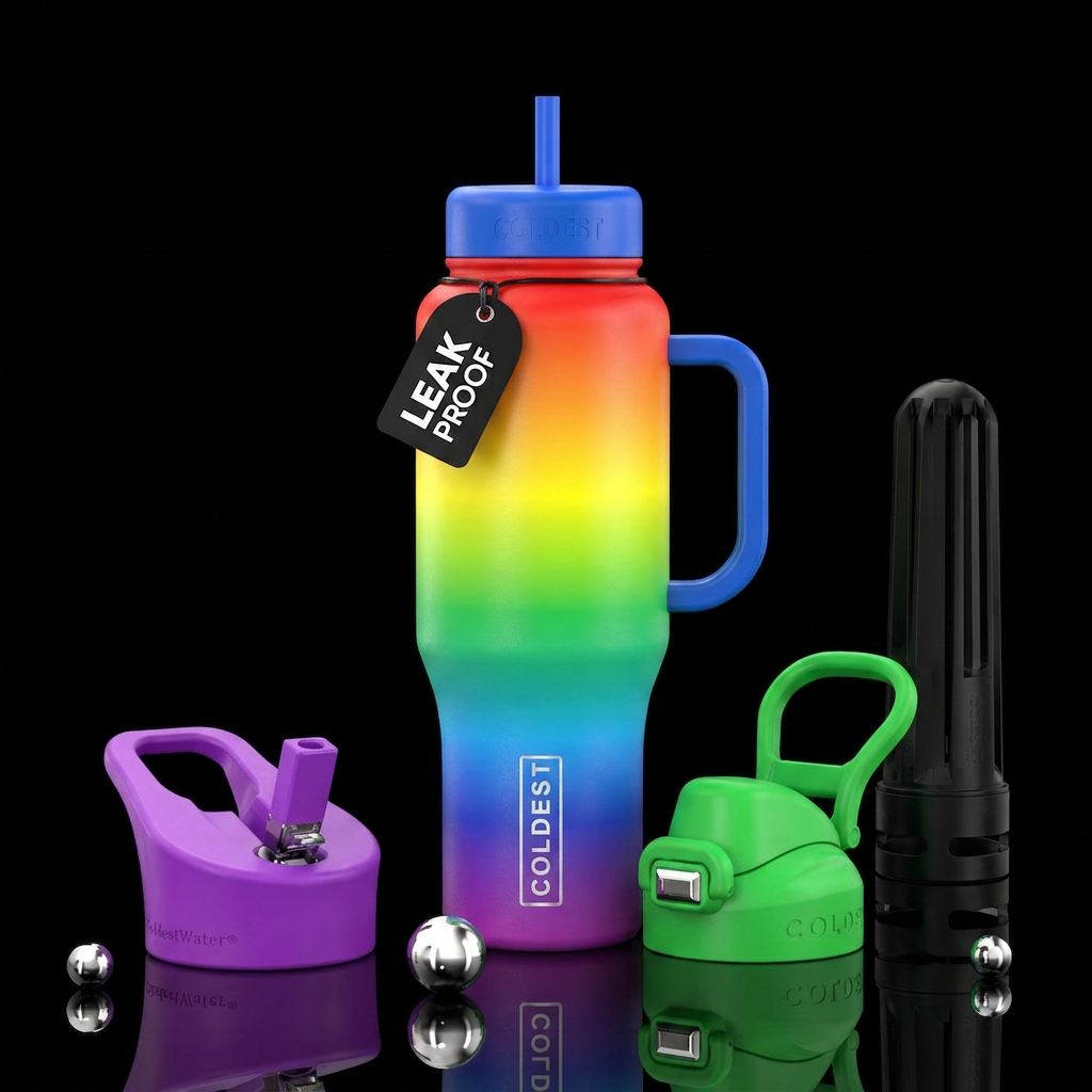 rainbow water bottle design