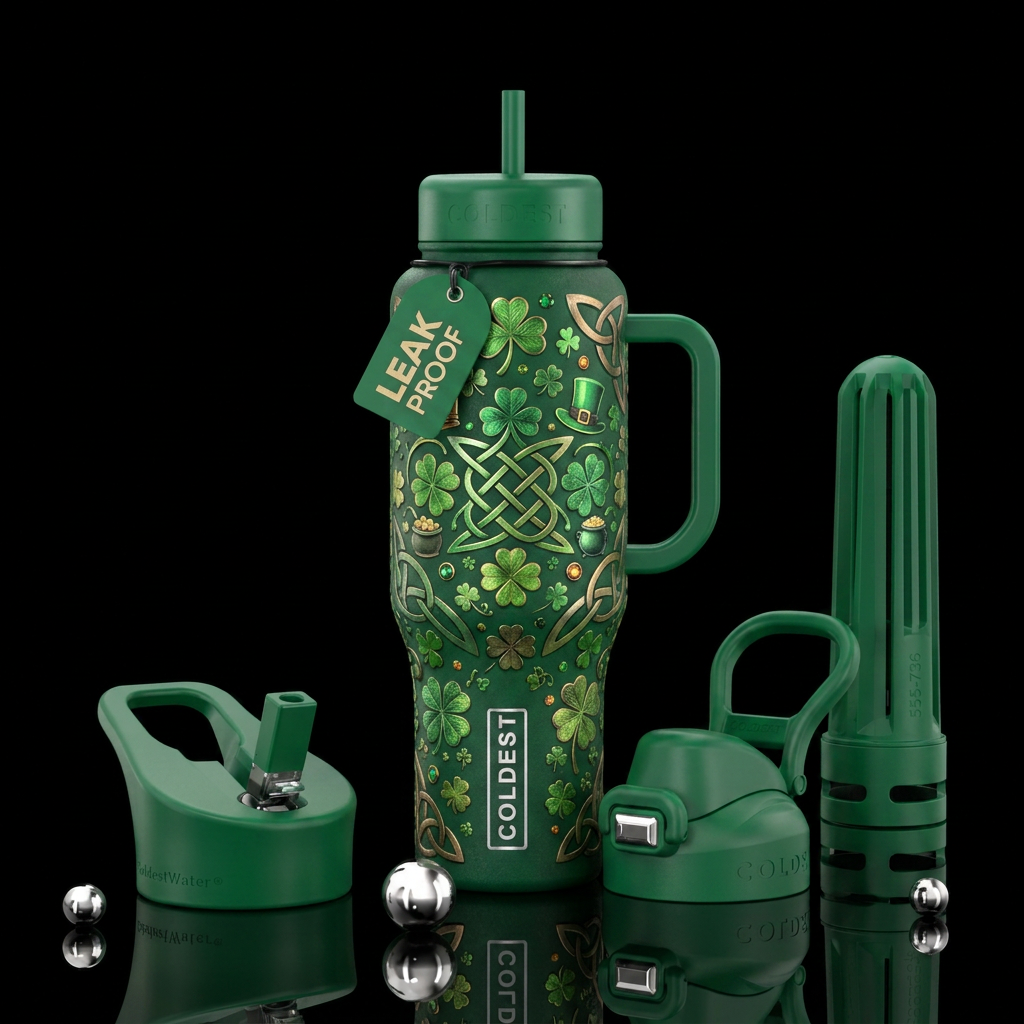 St patricks day water bottle design