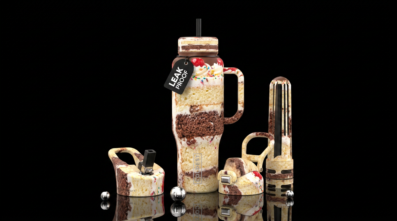 Ice cream cake water bottle design