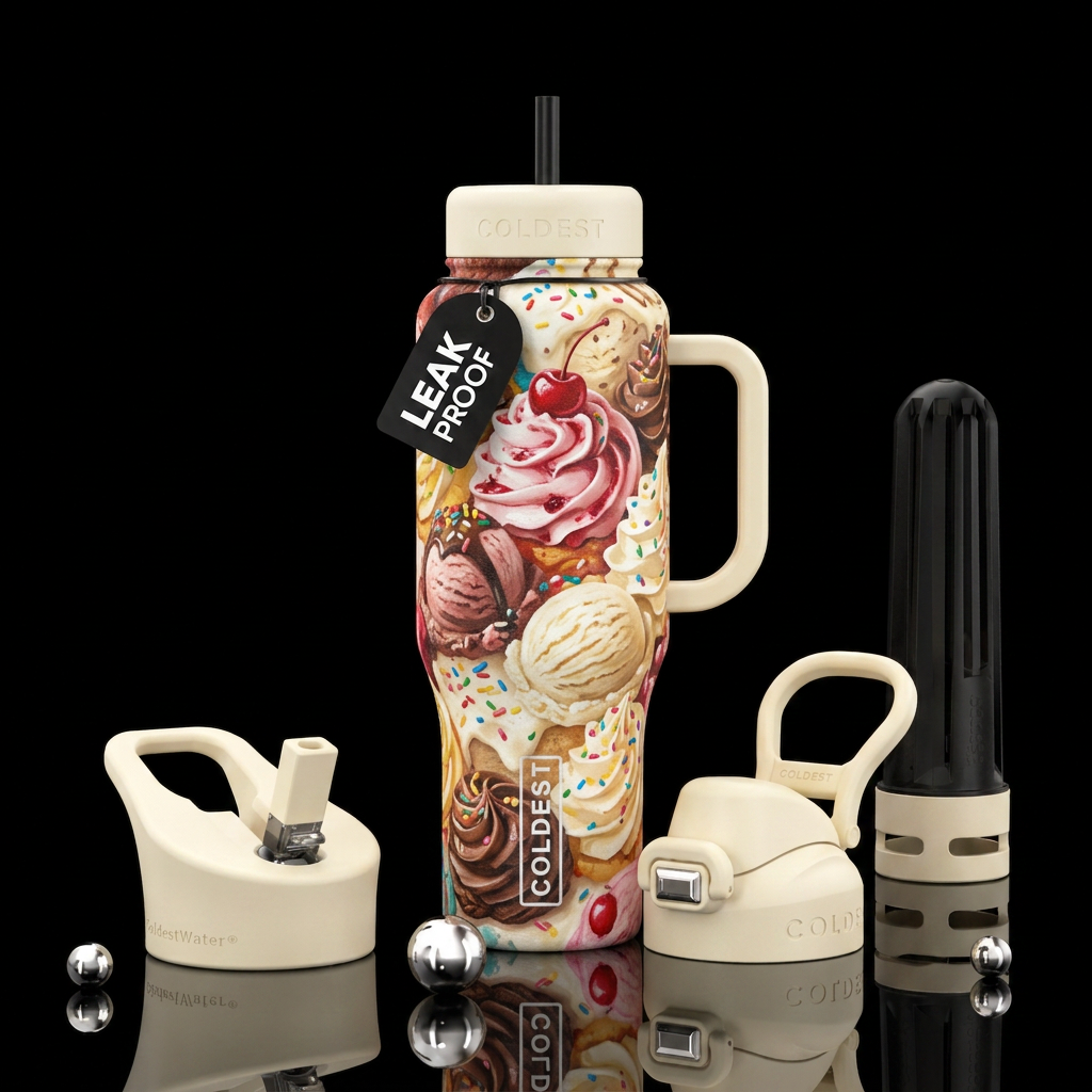 Ice cream cake water bottle design