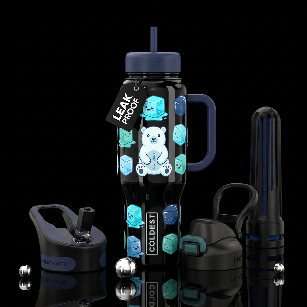 Cartoon water bottle design