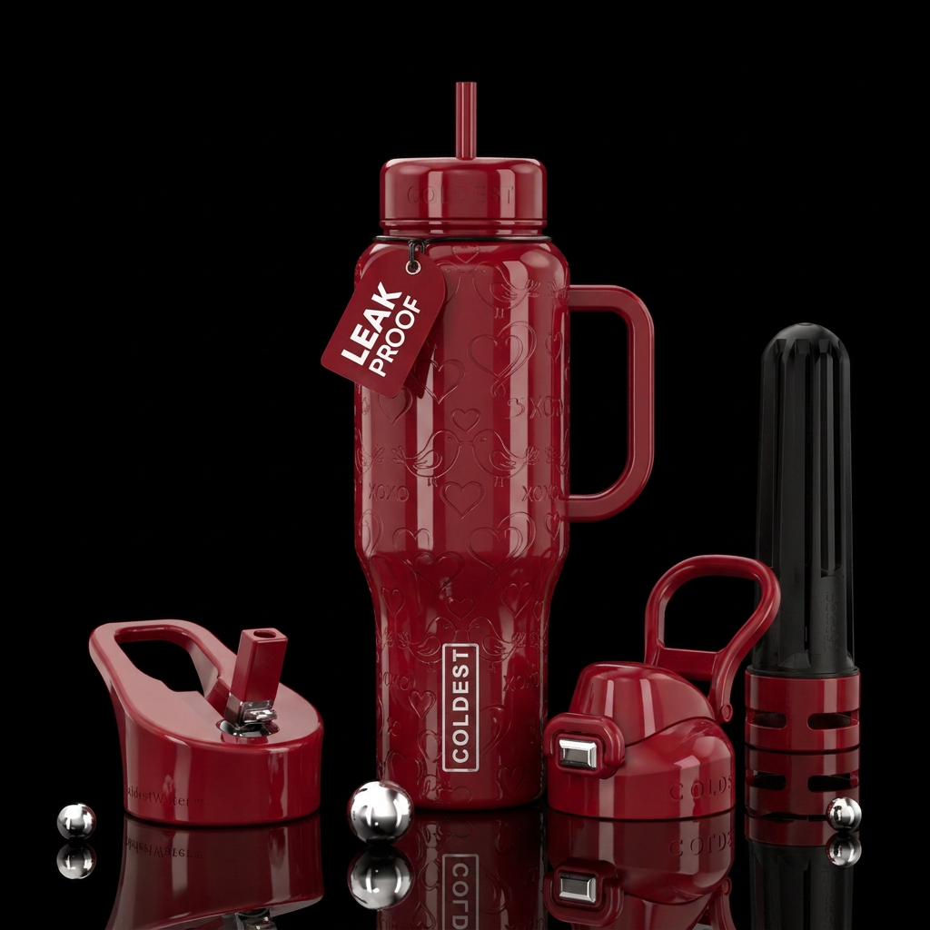 Valentines day love water bottle design