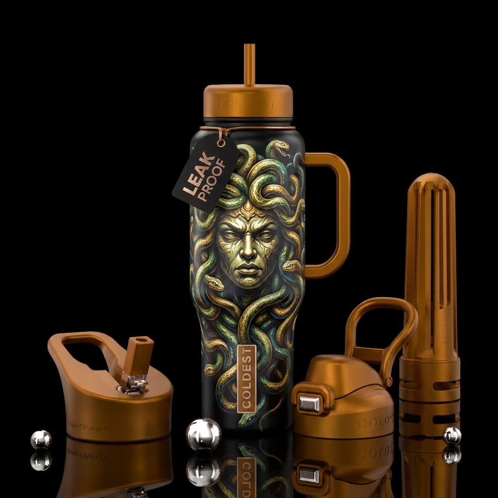 Medusa water bottle design