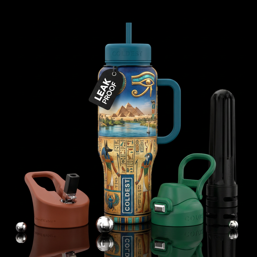 Egypt water bottle design
