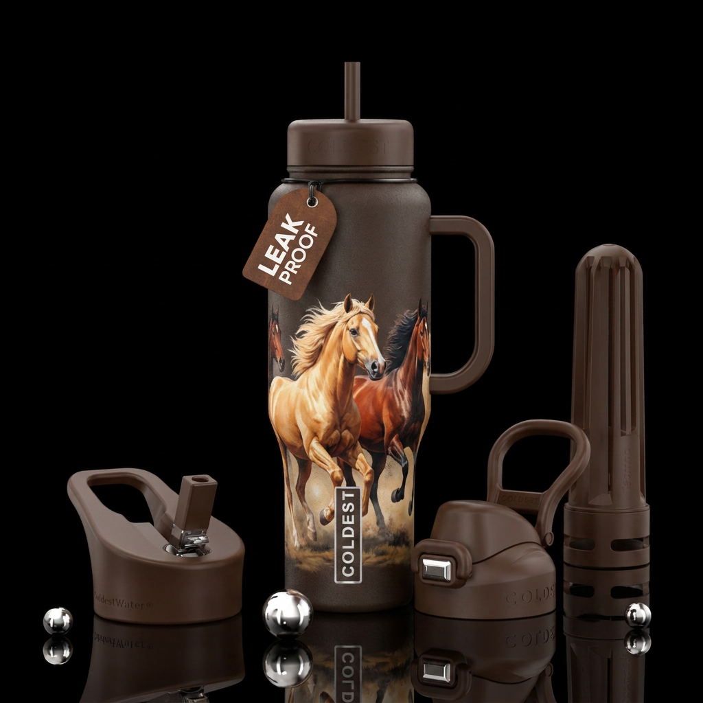 Wild stallions water bottle design