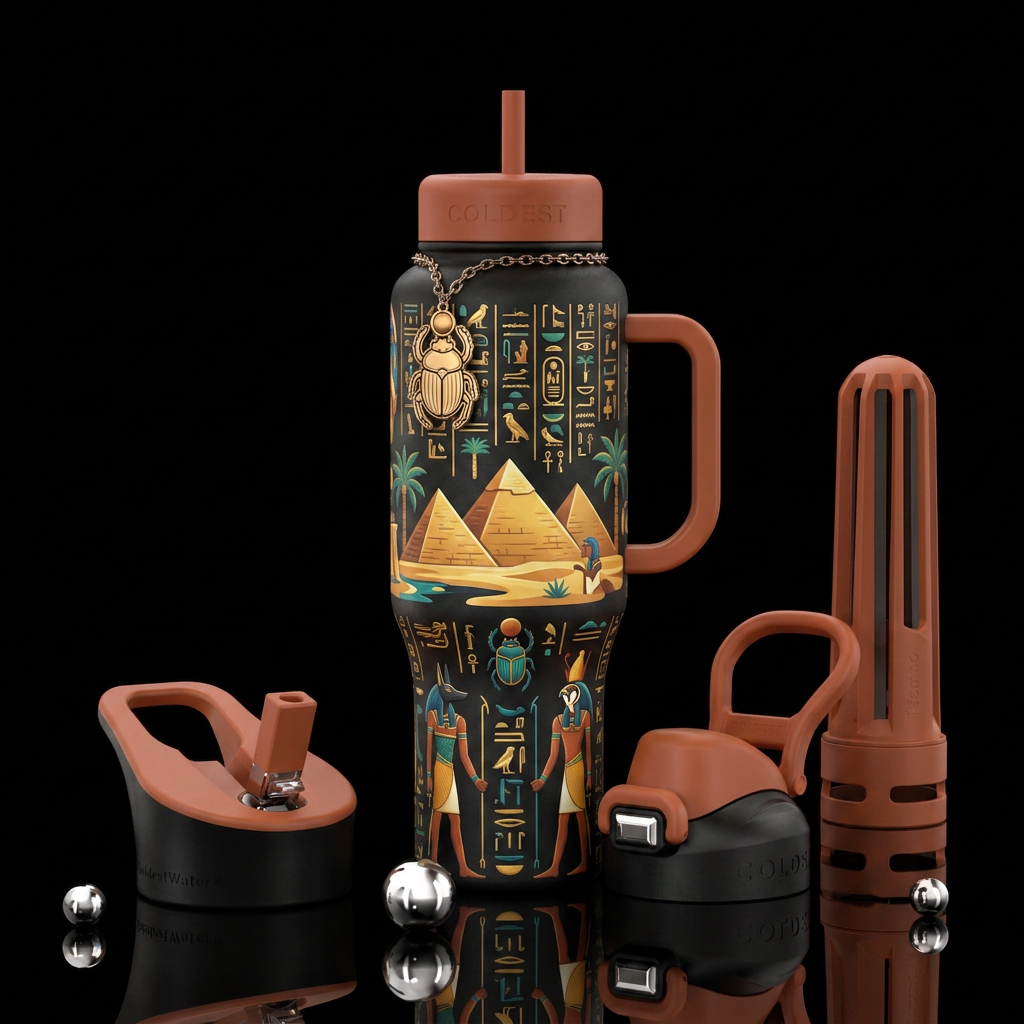 Egypt water bottle design