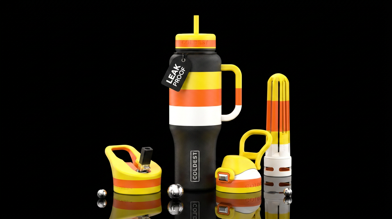 Candy corn water bottle design
