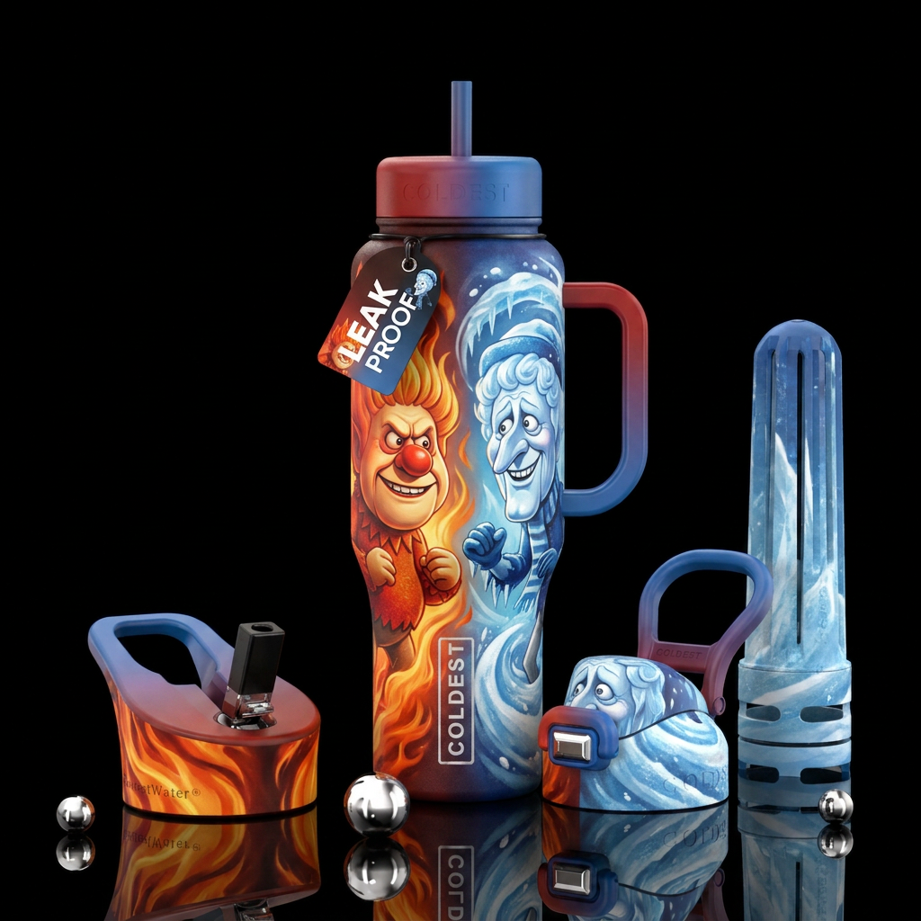 Heat miser and cold miser water bottle design