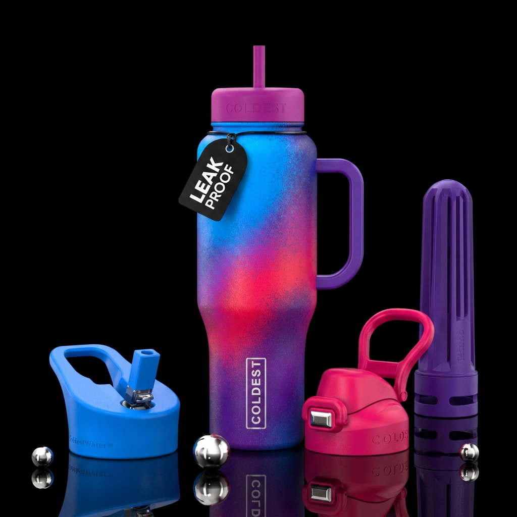 spray painted water bottle design
