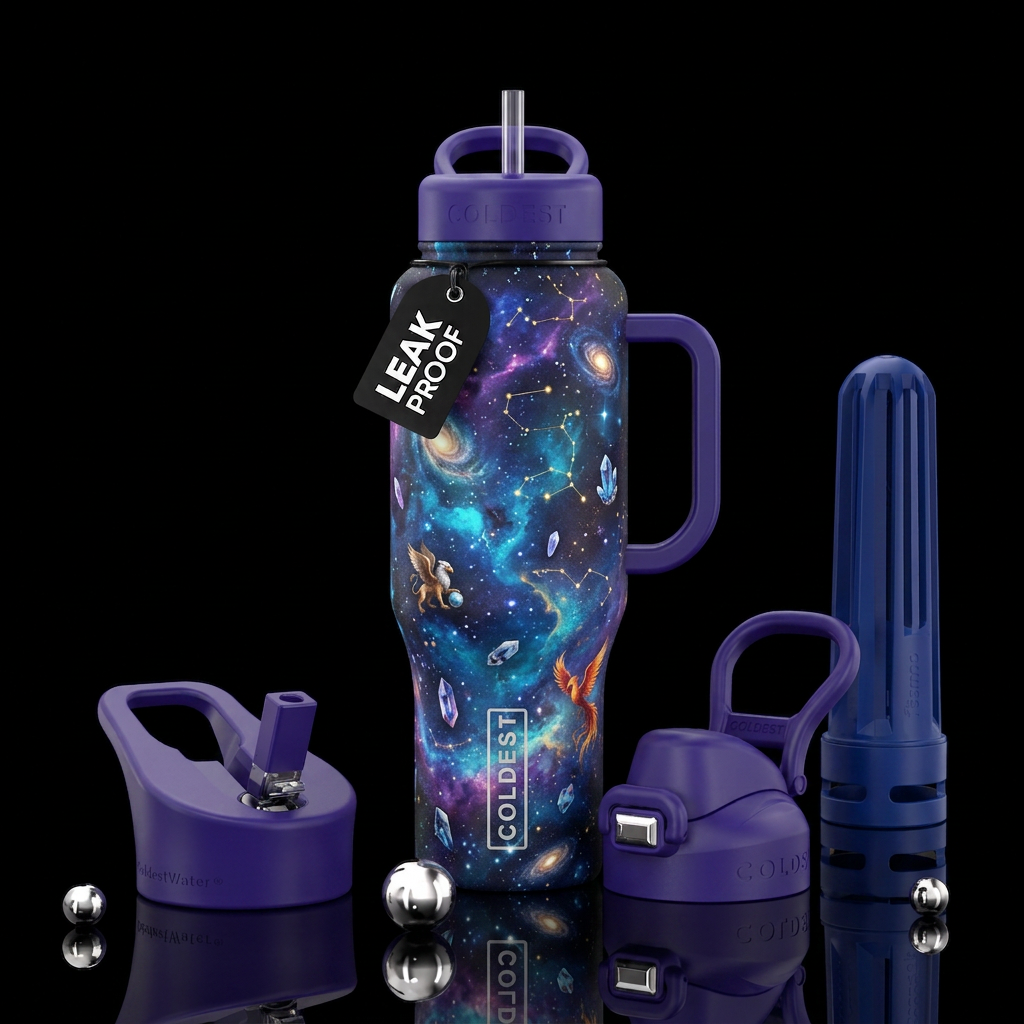 magical, realism, beautiul water bottle design