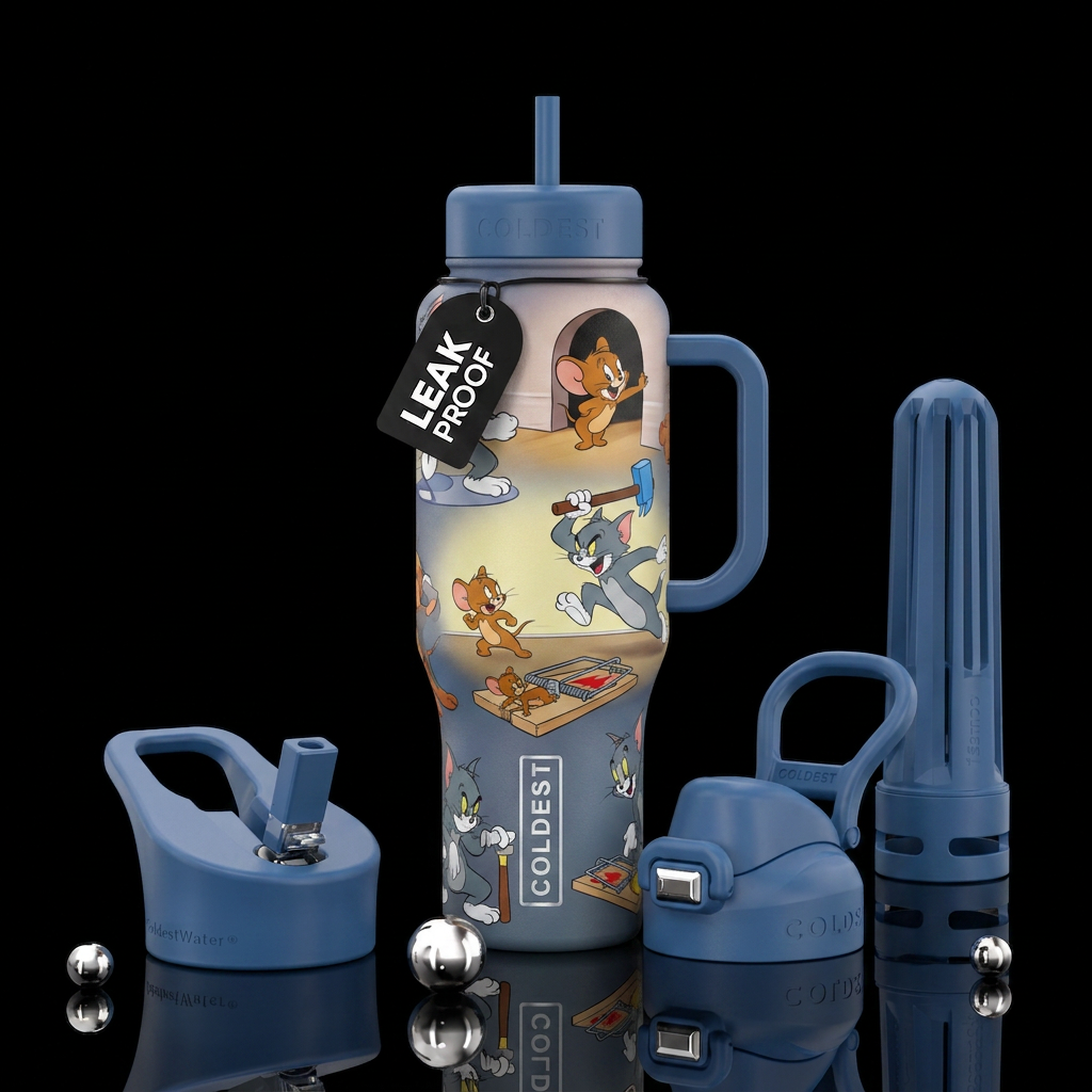 Tom and Jerry water bottle design
