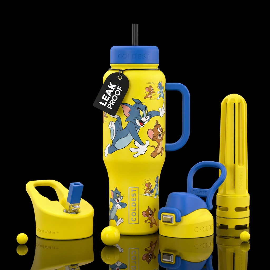 Tom and Jerry water bottle design