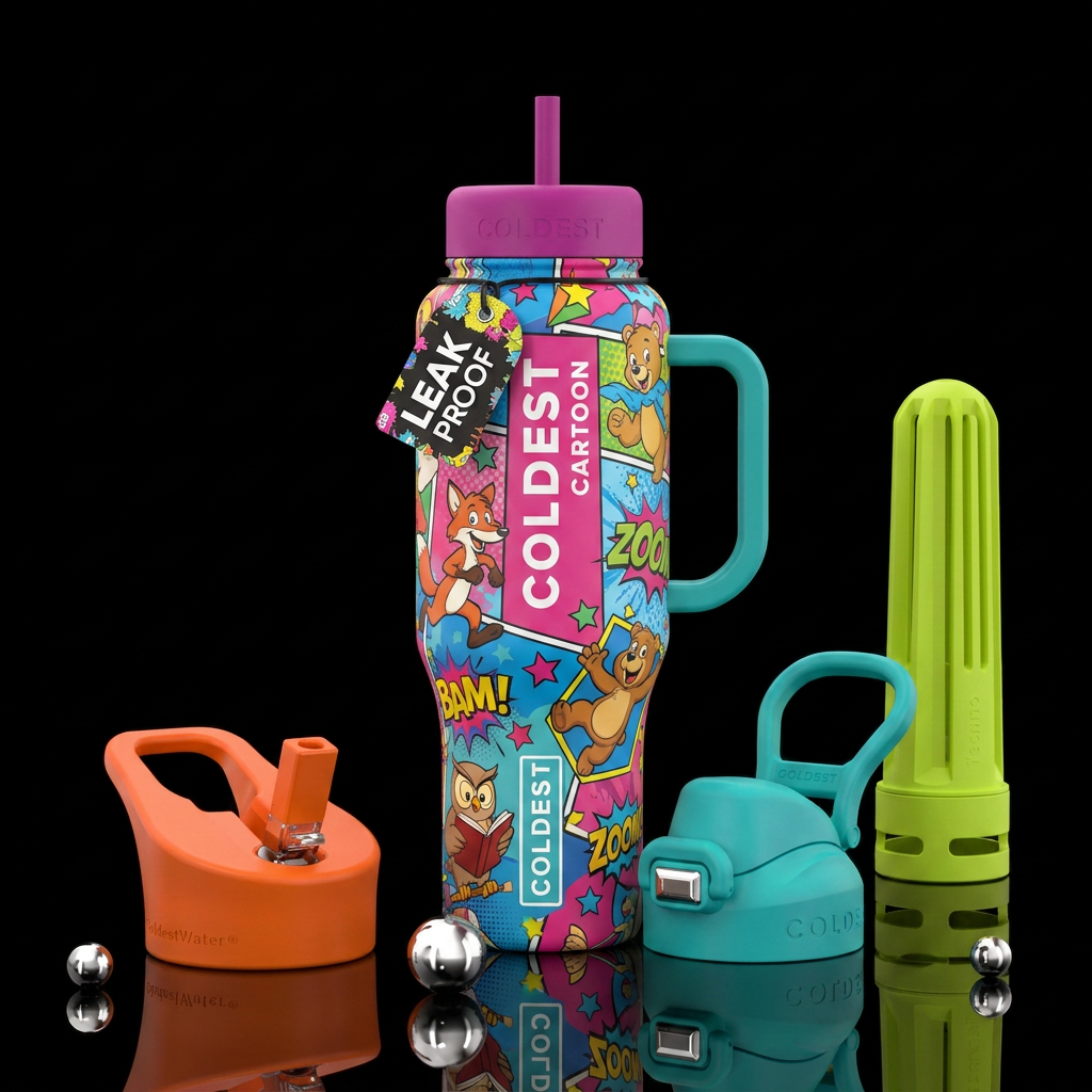 Cartoons water bottle design