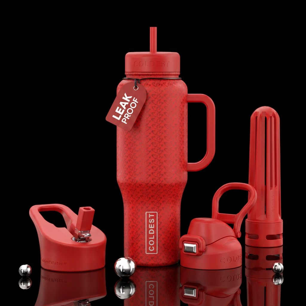 Valentines day water bottle design