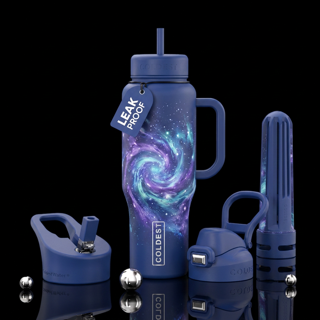 Blueberry nova water bottle design
