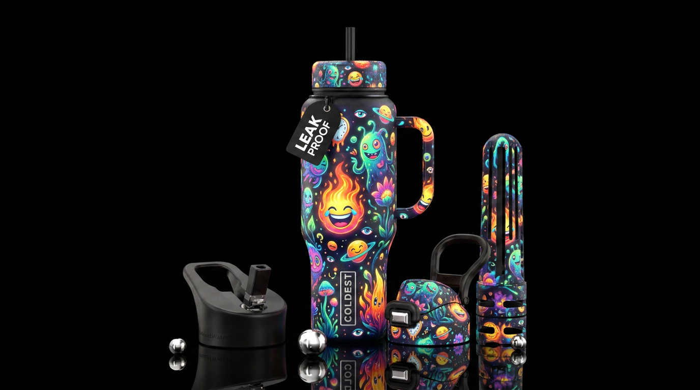 beautiul, funny, glowie water bottle design