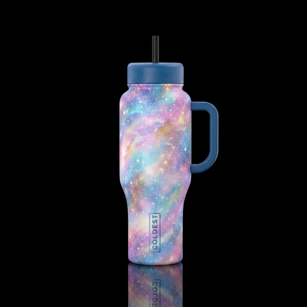 Cotten candy nova water bottle design