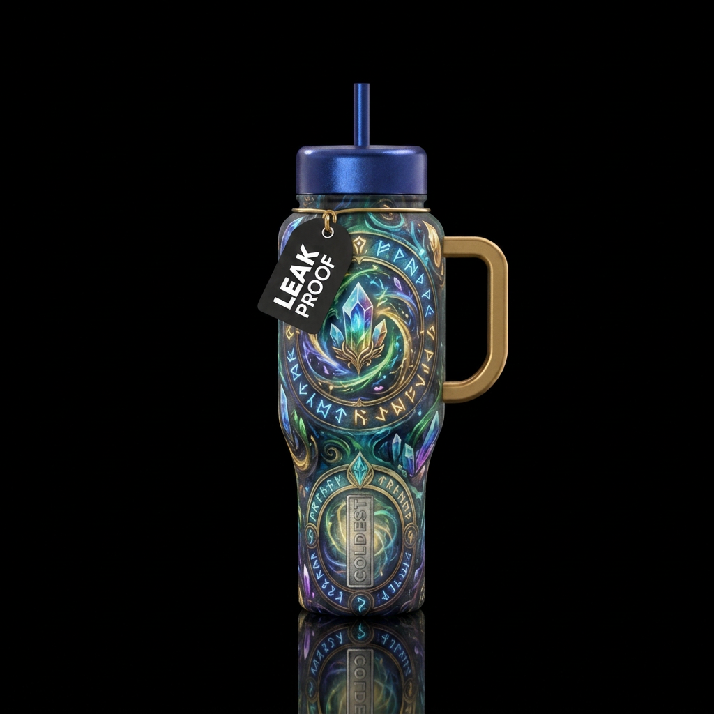 fantasy, realism, magical water bottle design