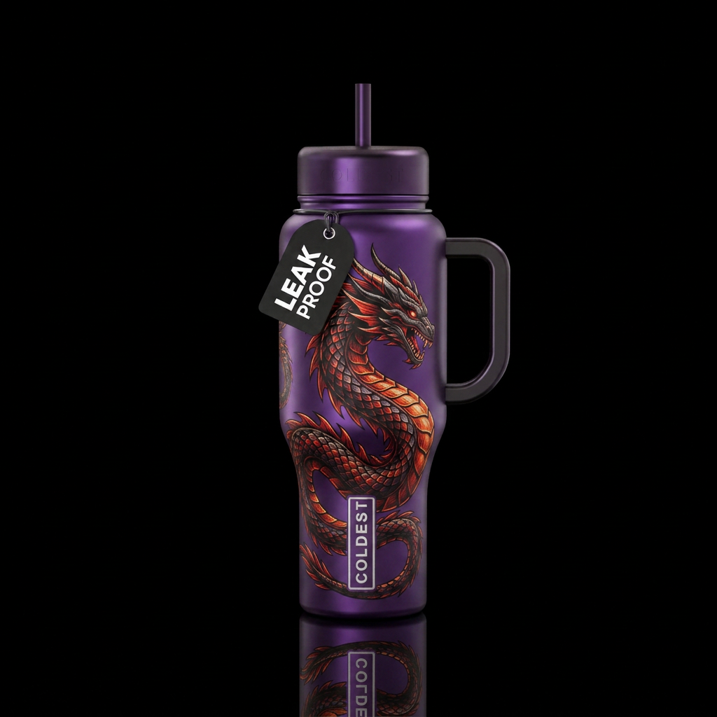 halloween, dragon water bottle design