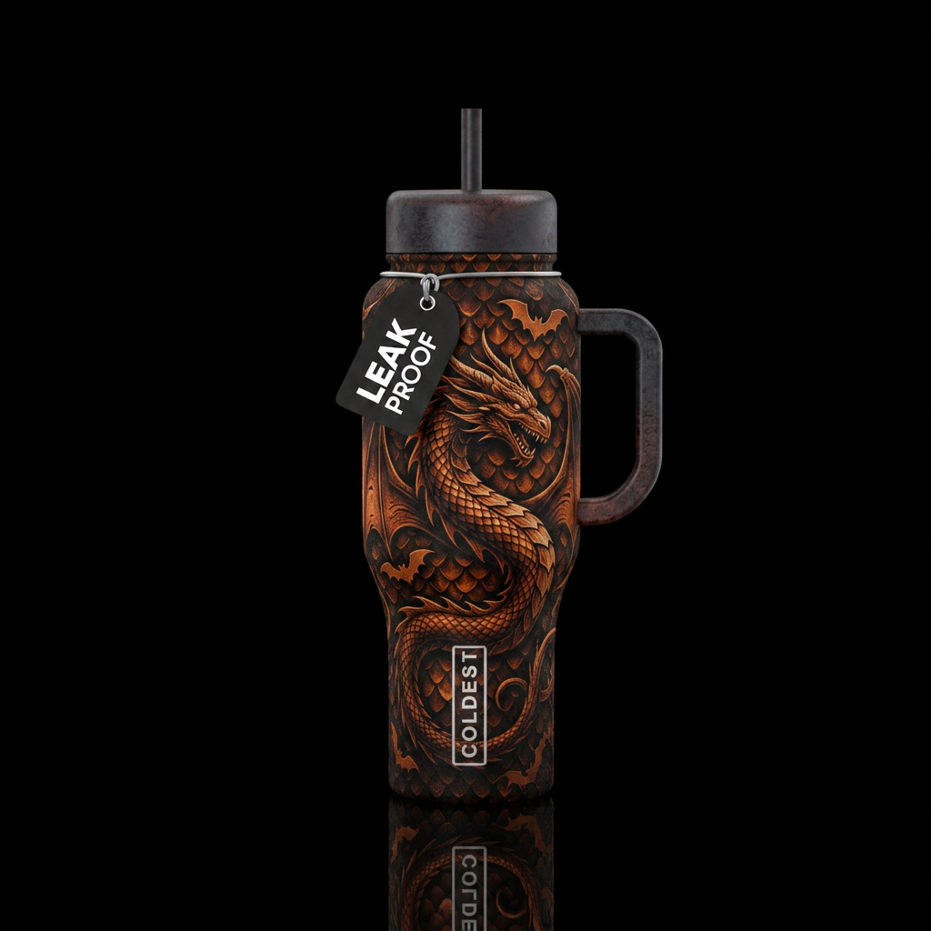halloween, dragon water bottle design