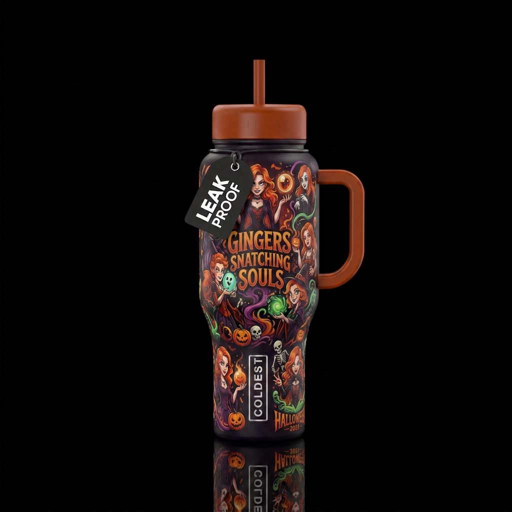 Gingers, red heads, snatching souls, halloween water bottle design