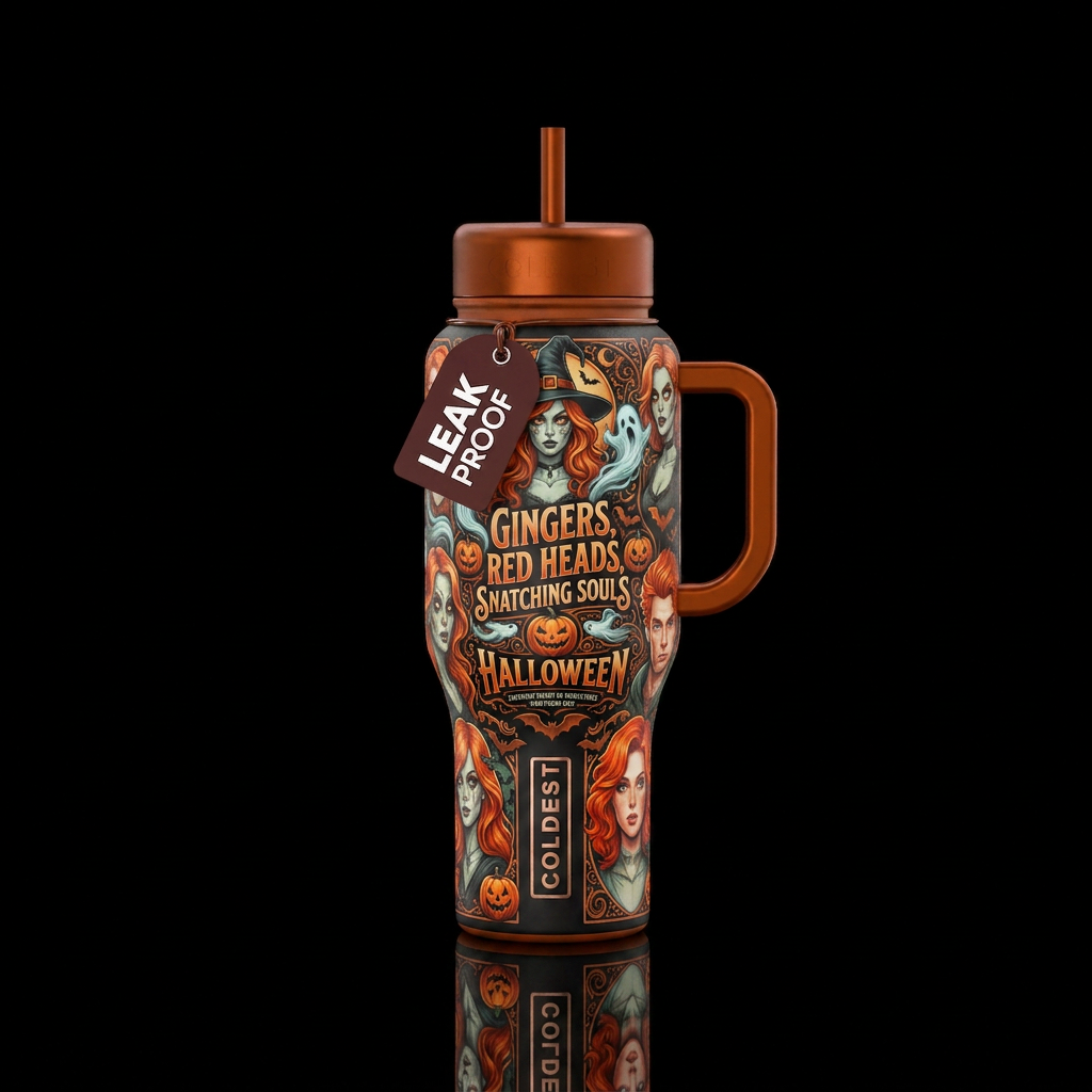 Gingers, red heads, snatching souls, halloween water bottle design
