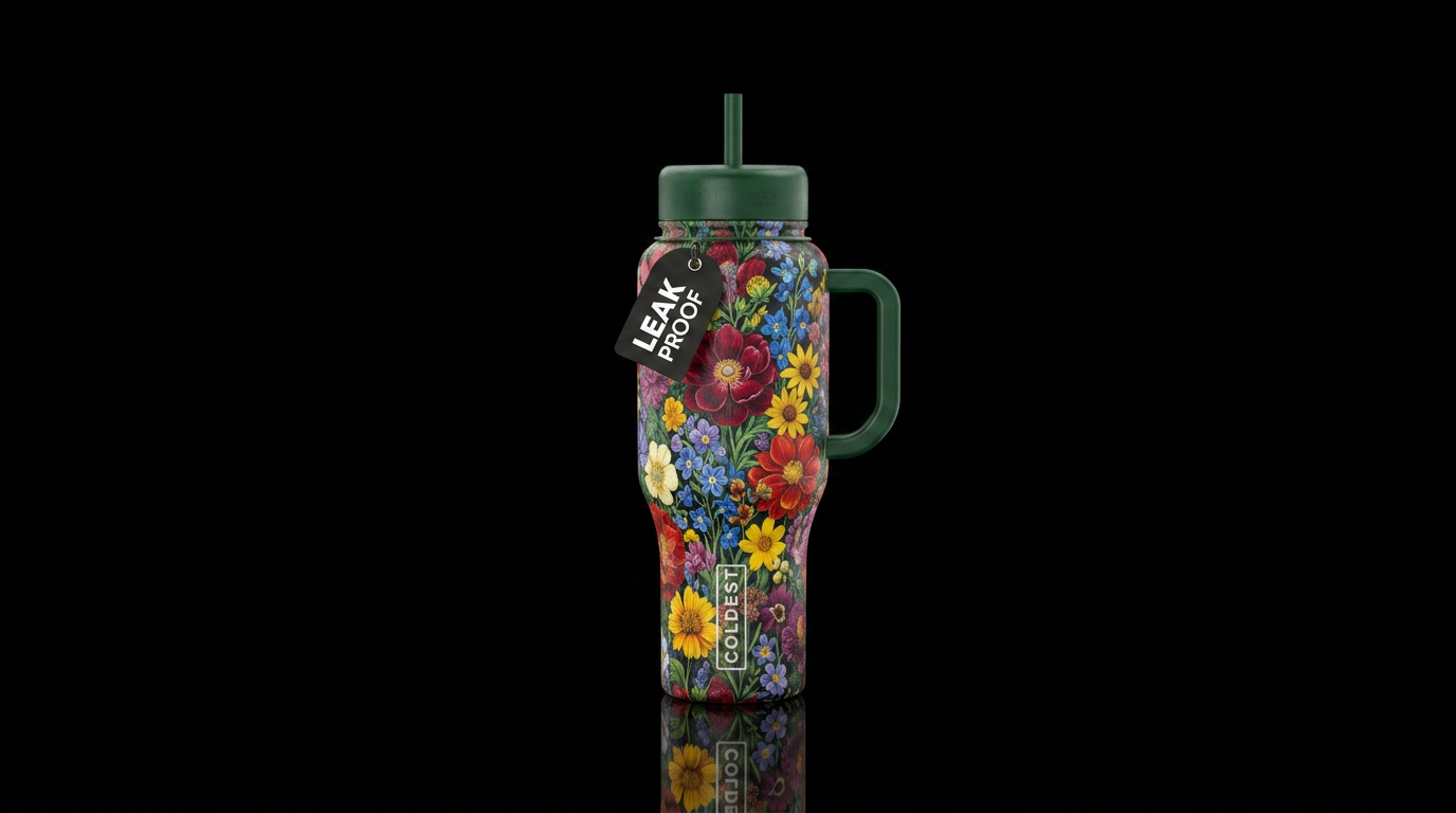 wildflowers water bottle design