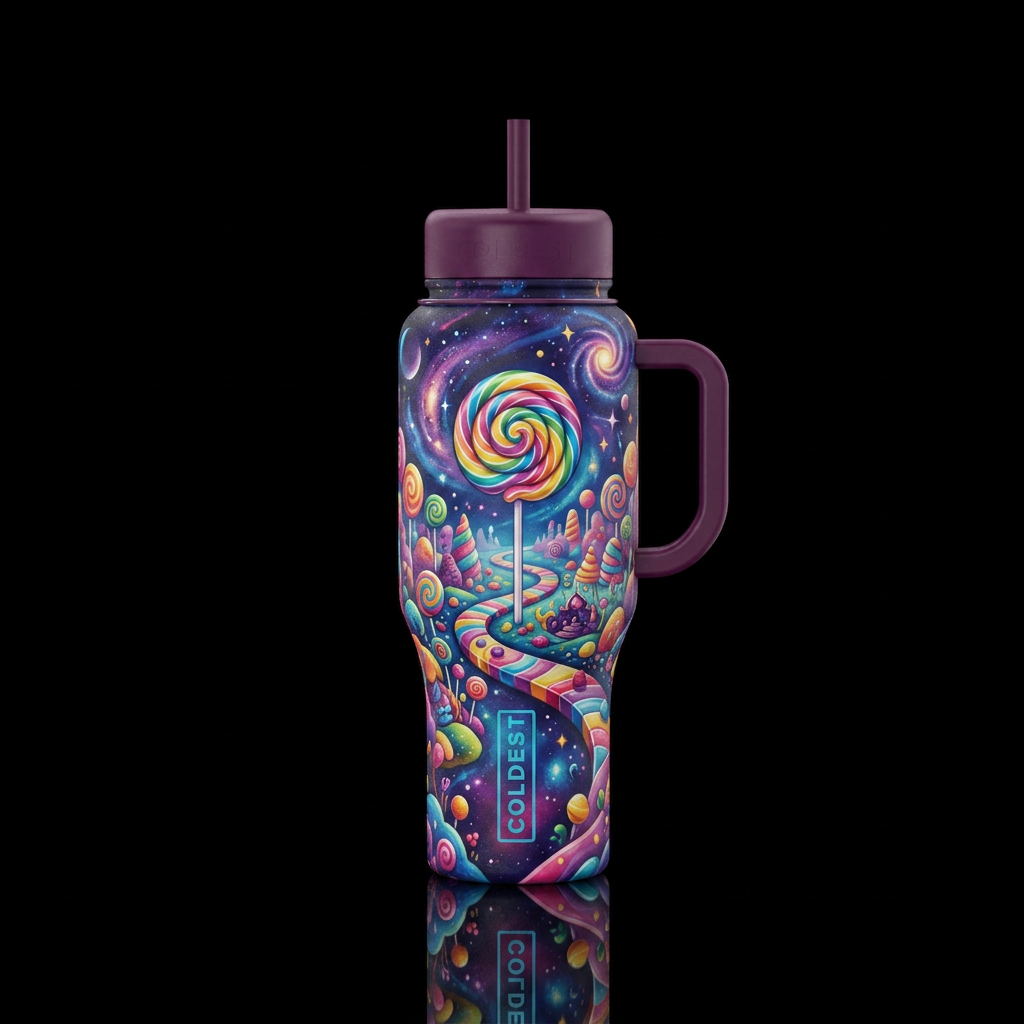 lollipop, hidden realm water bottle design