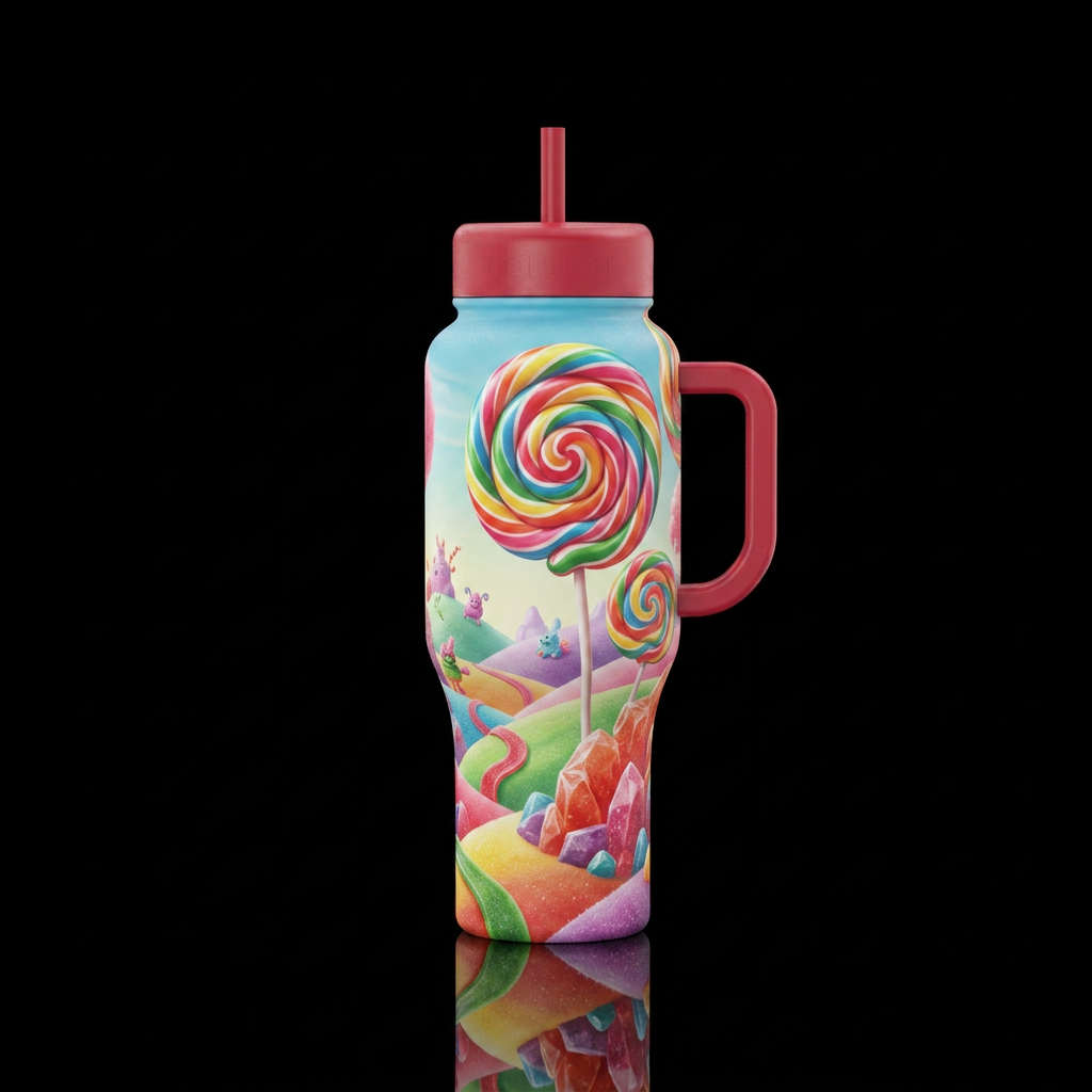 lollipop, hidden realm water bottle design