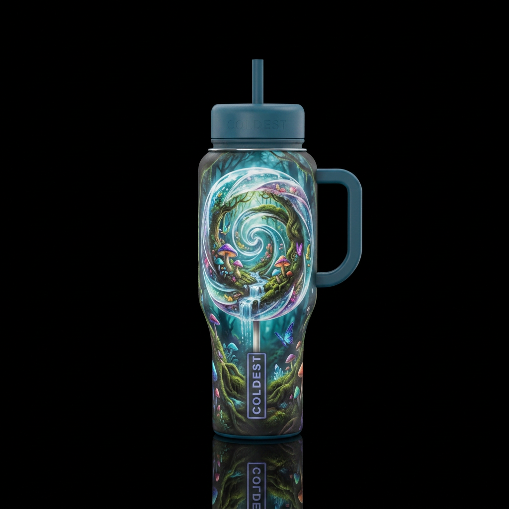 lollipop, hidden realm water bottle design