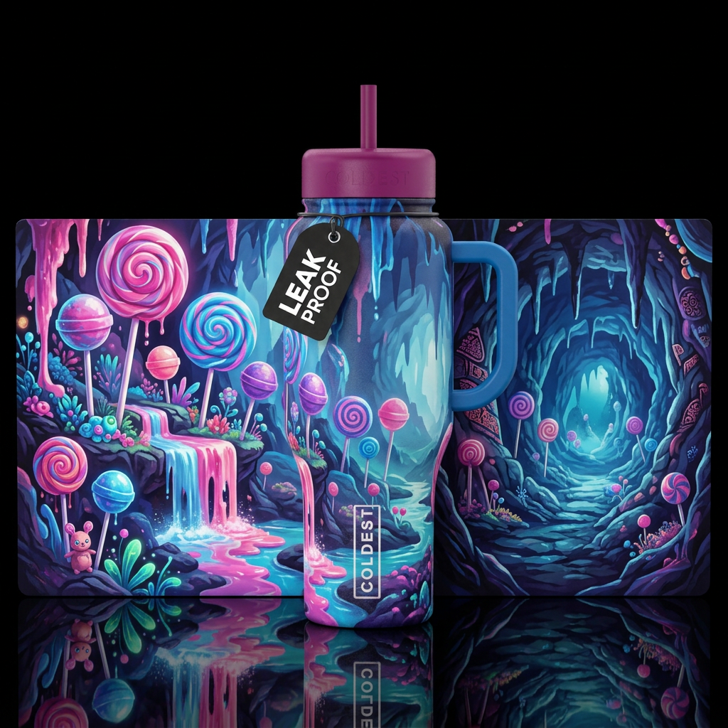 lollipop, hidden realm water bottle design