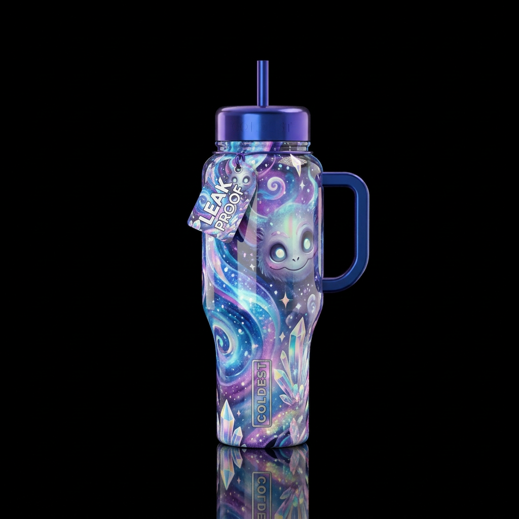 shiny, scary, funny, beautiul, magical water bottle design