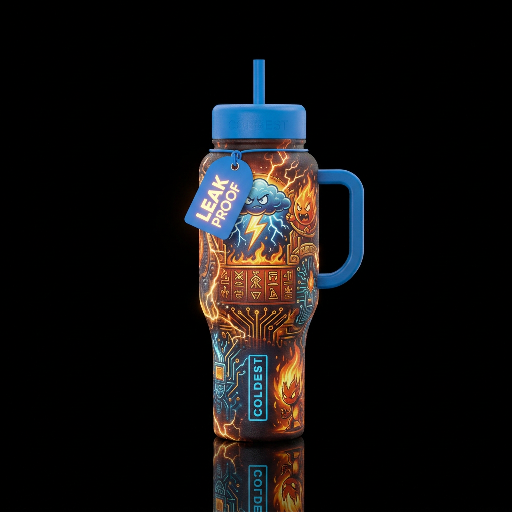 beautiul, funny, ancient, modern, electric, firery water bottle design