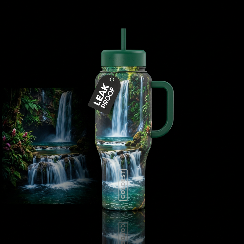 Water falls water bottle design