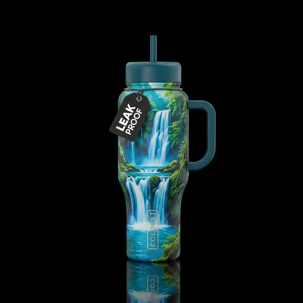 Water falls water bottle design
