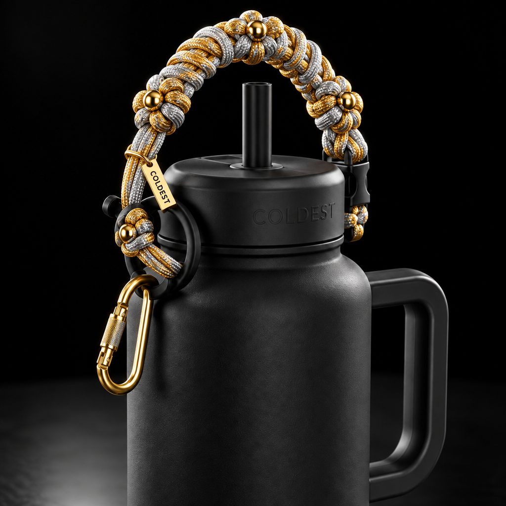 Christmas silver and gold water bottle design